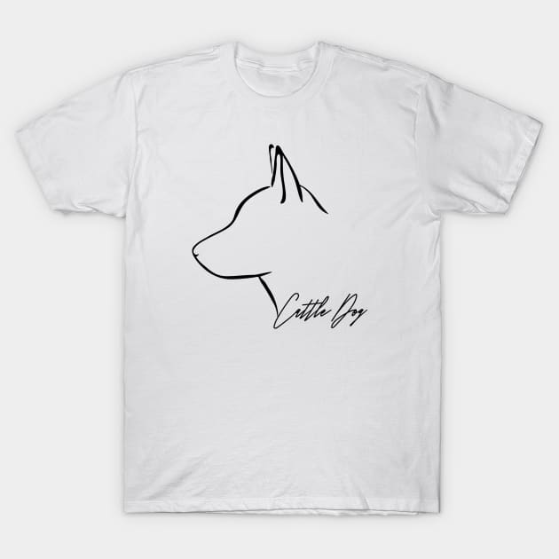 Proud Cattle Dog profile dog lover gift T-Shirt by wilsigns